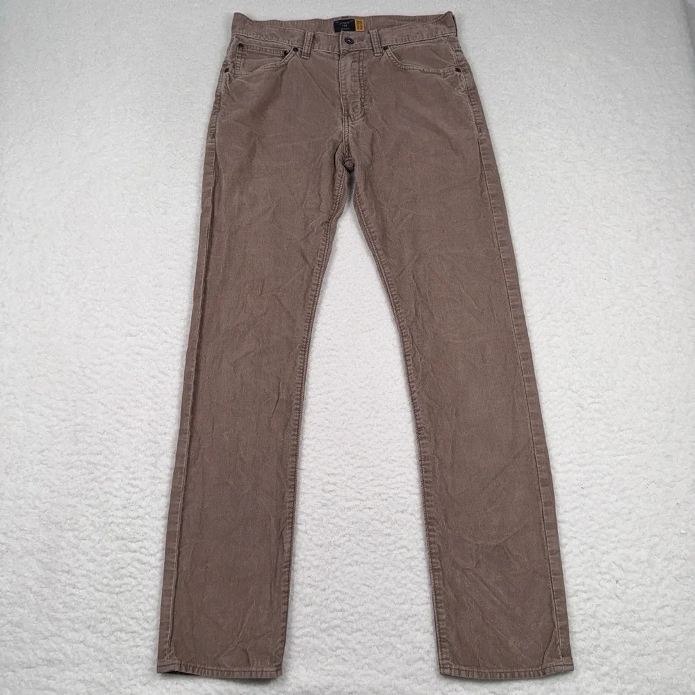 J Crew 770 Corduroy Pants Mens 29x32 Brown‎ Straight Fit Stretch Classic Trouser